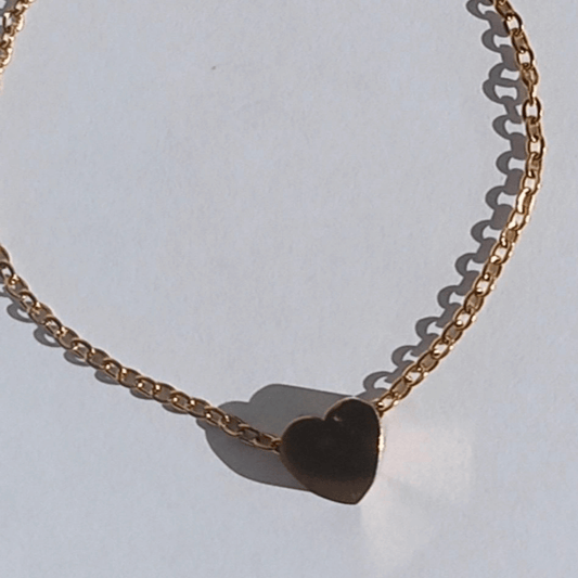 Pulsera Cadena con mini Corazón de Acero 