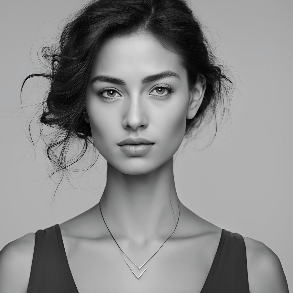 Mujer Tauro elegante usando joyas con piedras naturales como esmeralda y cuarzo rosa