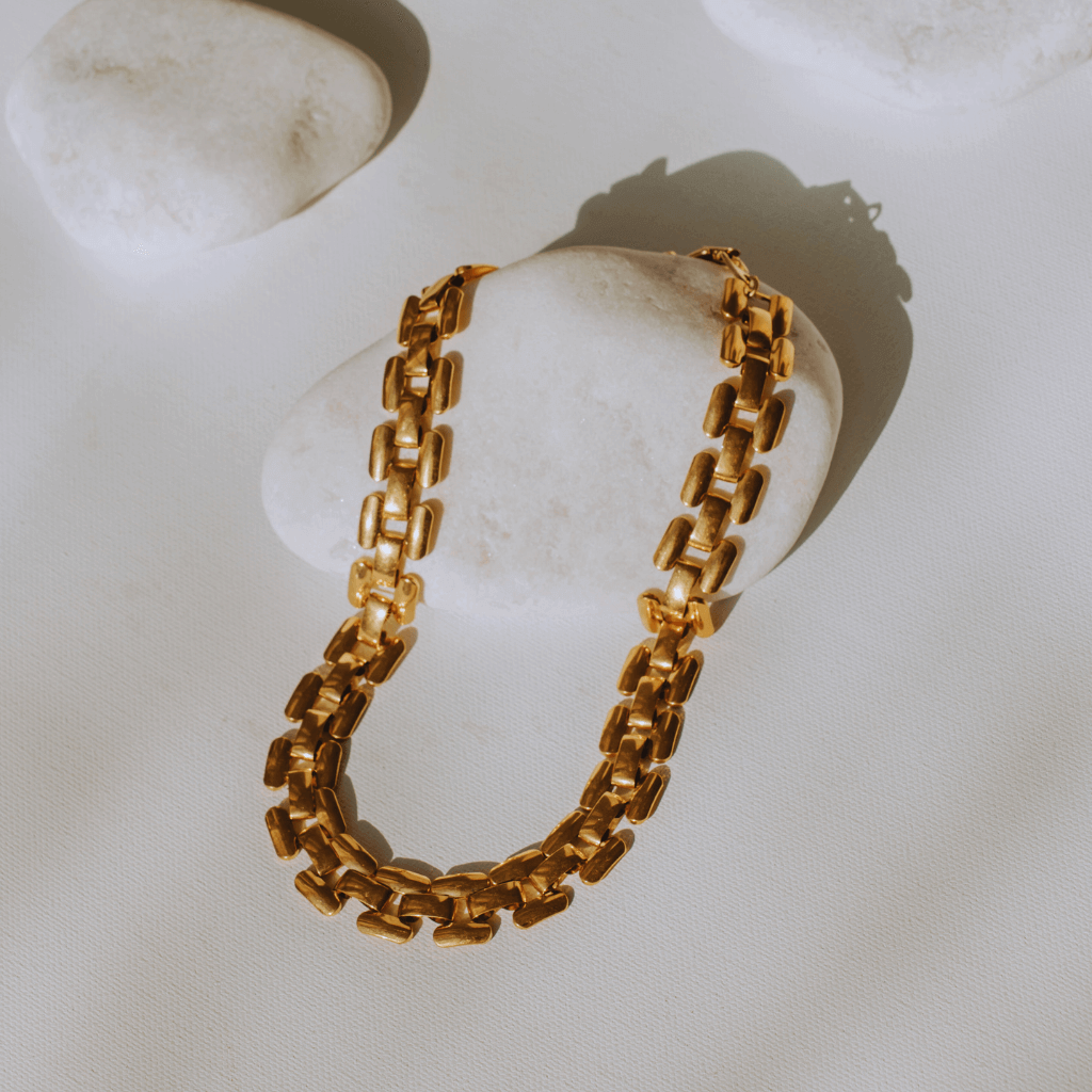 Joyas de acero inoxidable con baño de oro 