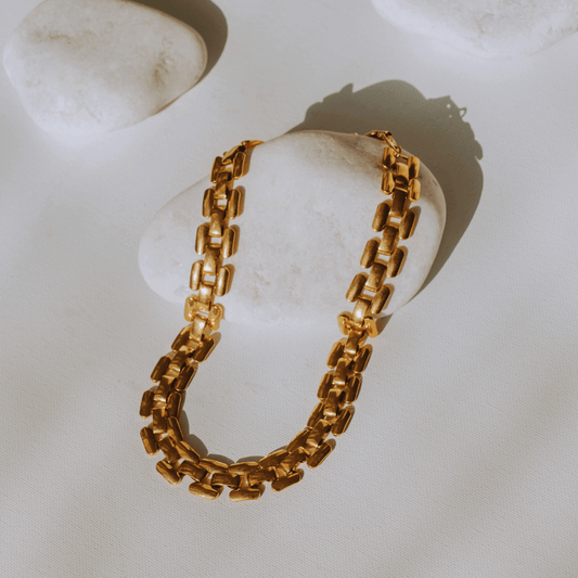 Joyas de acero inoxidable con baño de oro 