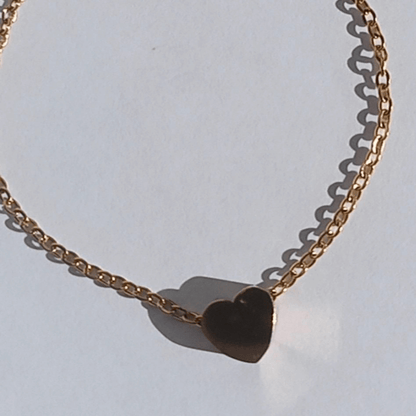 Pulsera Cadena con mini Corazón de Acero&nbsp;