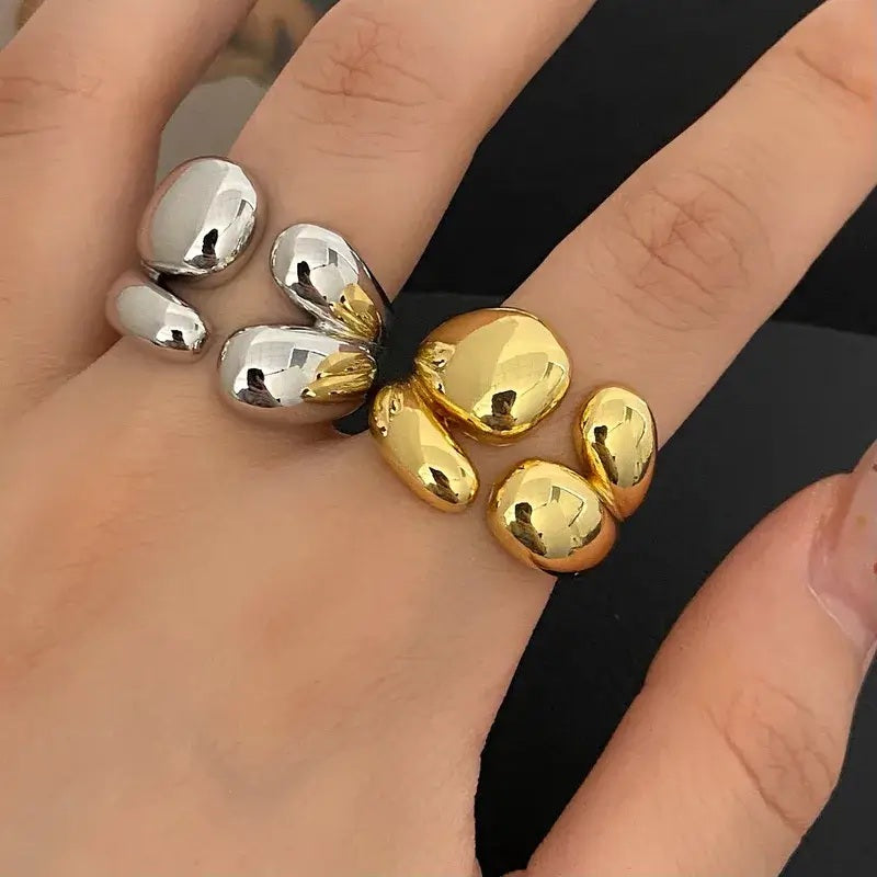 Anillo Geométrico de Acero Inoxidable