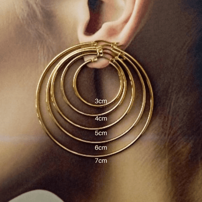 Guía Diámetro Pendientes De Aro Hilo Fino Oro