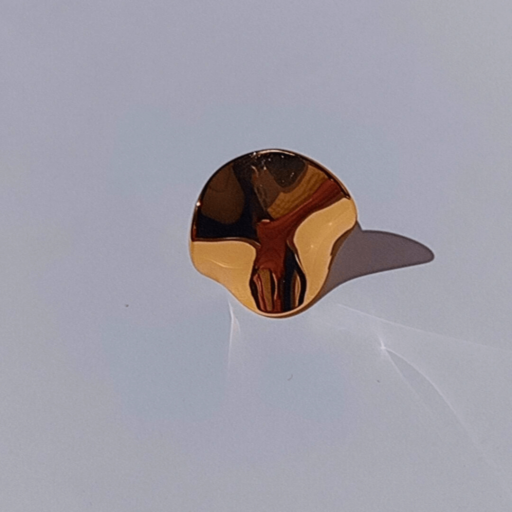 Anillo Irregular Oro Gema Abierto 