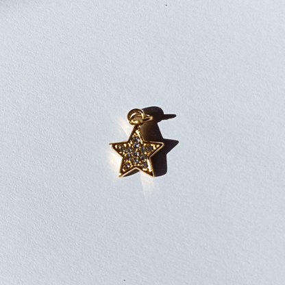 Colgante con Forma De Estrella con cristales blanco Elaborada en Acero Inoxidable 304  y Bañada En Oro Auténtico hhedderich España-1