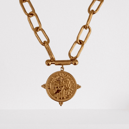 The Difference World Coin Jewelry Colgante Y Collar De Arpa Irlandesa